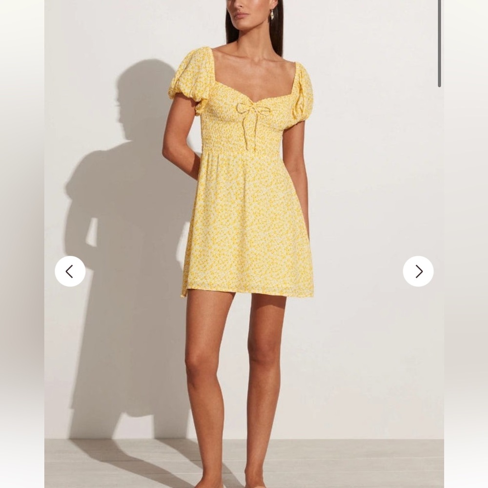 Domenica Mini Dress Careyes Floral Marigold